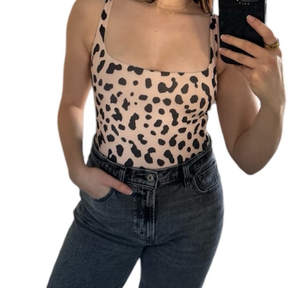 Princess Polly Nude Leopard Print Bodysuit